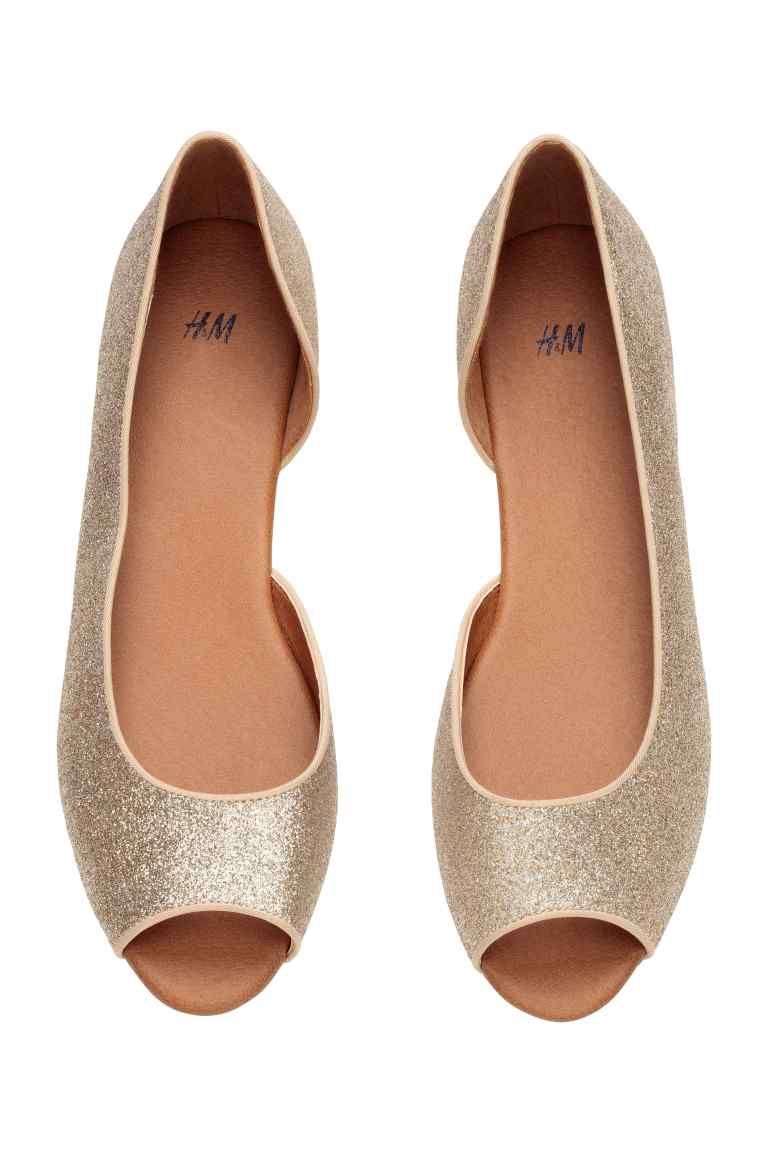 Ballerines ouvertes côté
