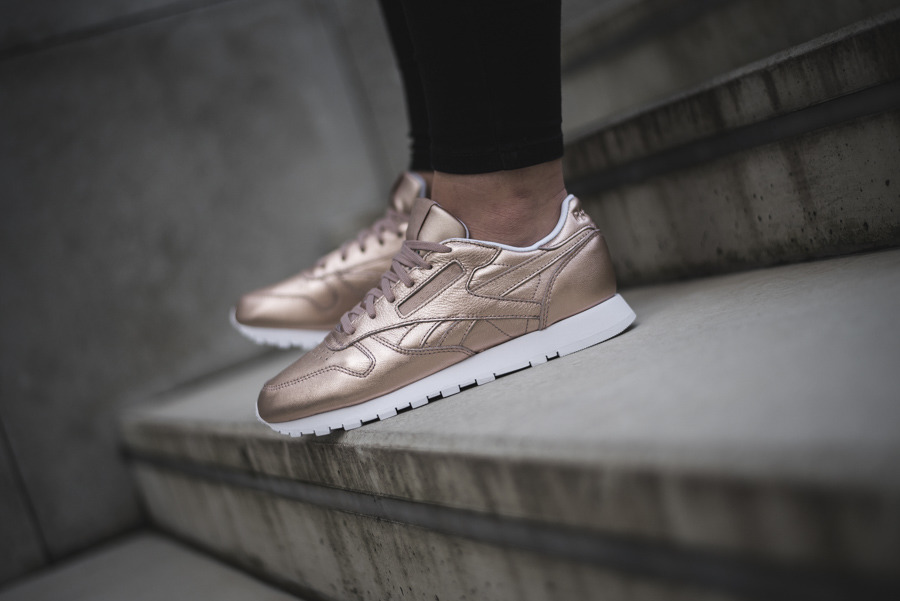 Sneakers femme - reebok classic leather metal