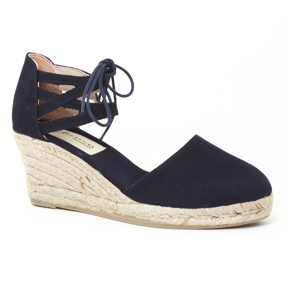 Chaussure compensée femme bleu
