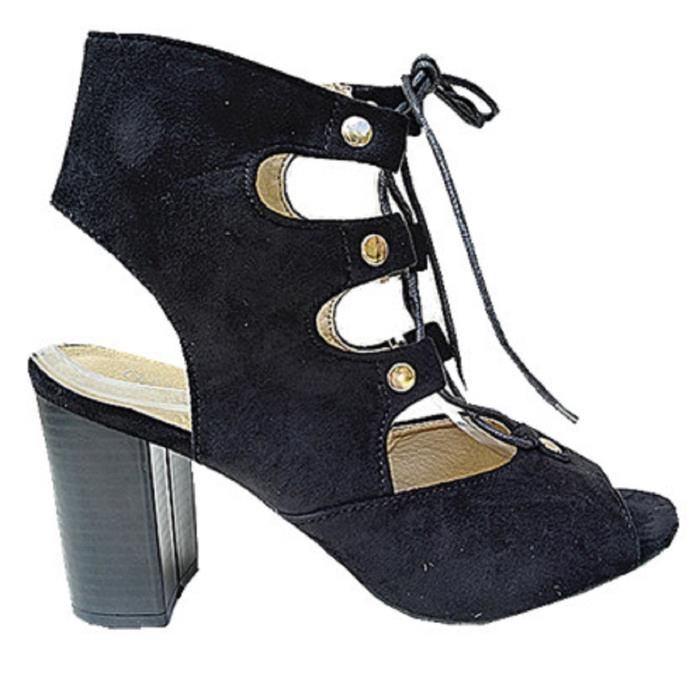 Chaussure a lacet talon compensé