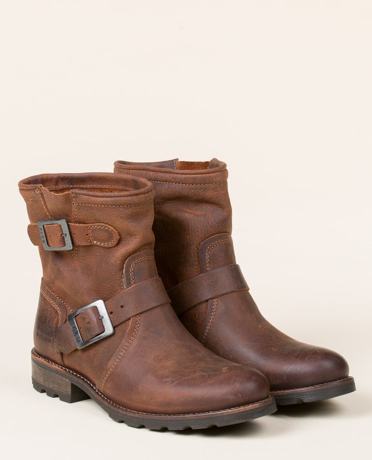 Bottines cuir marron femme