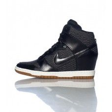 Chaussure compensé noir ouverte