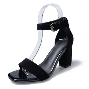 Sandale femme talon noir
