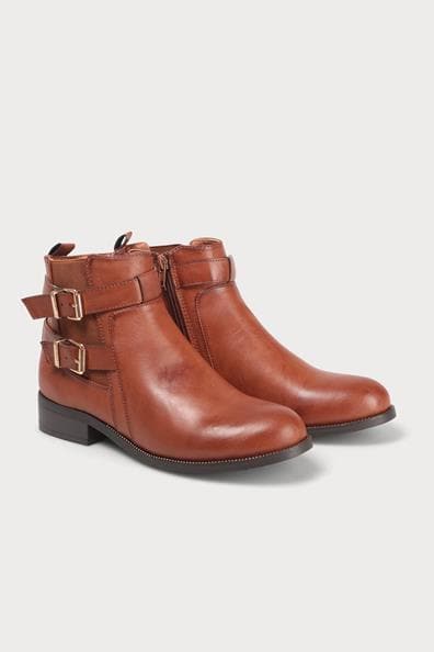Bottes plates marron femme