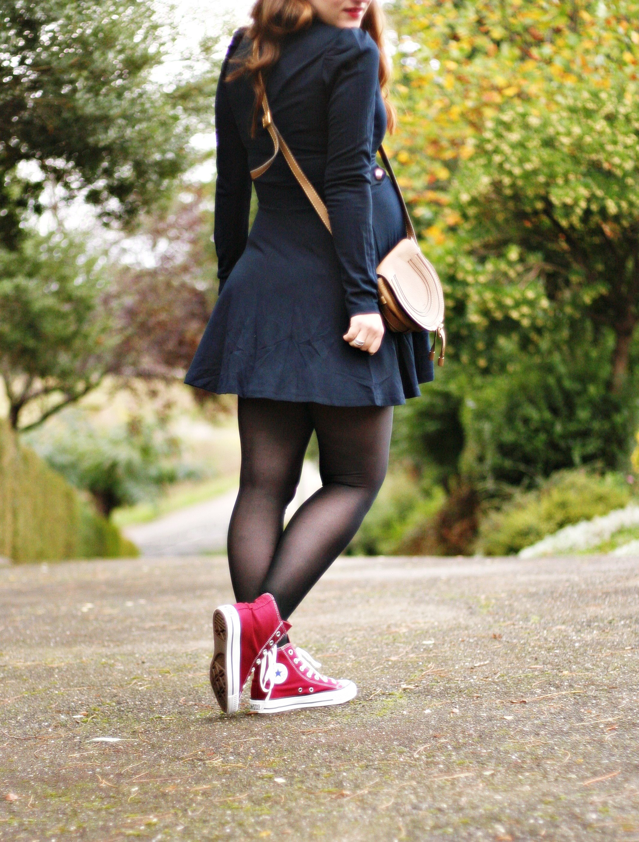 Converse femme haute rouge