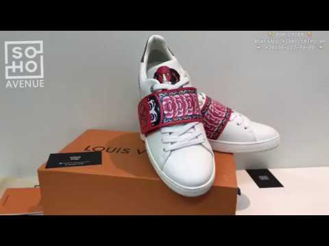 Louis vuitton red sneakers kanye west