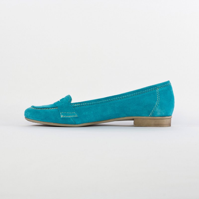 Mocassin femme nubuck marine