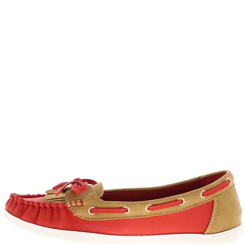Mocassin femme bicolore