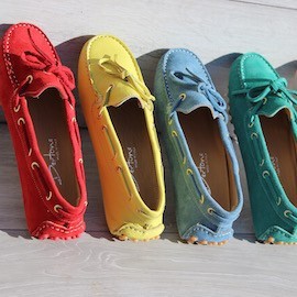 Mocassin femme daim beige