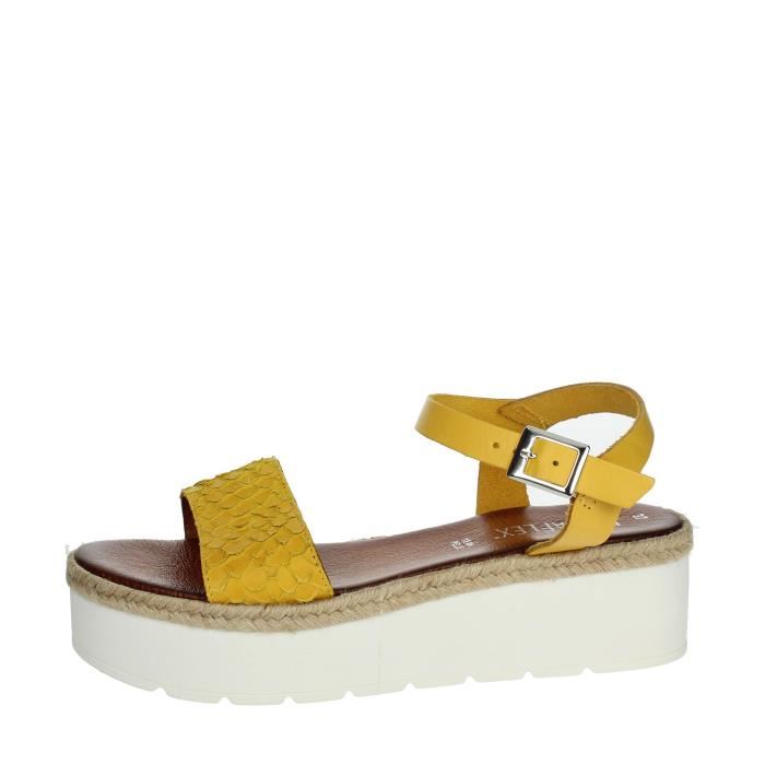 Sandale femme jaune