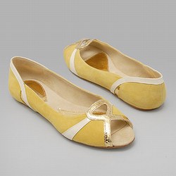 Ballerines ouvertes dorées