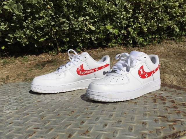 Louis vuitton and supreme sneakers