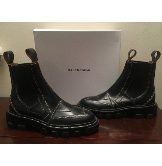 Bottines noires cuir plates