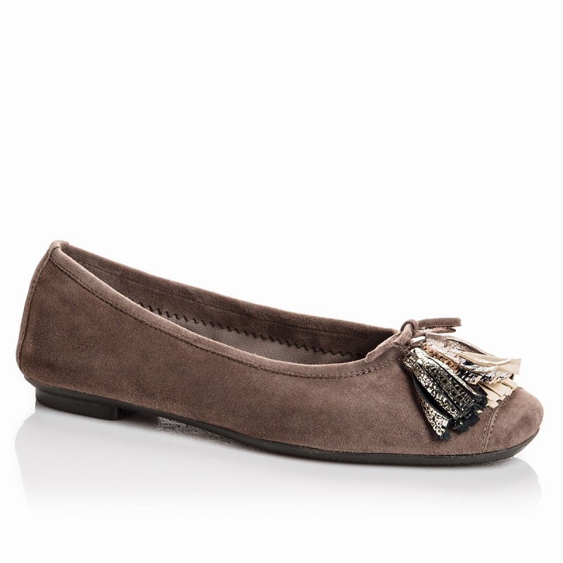 Ballerines reqins marron