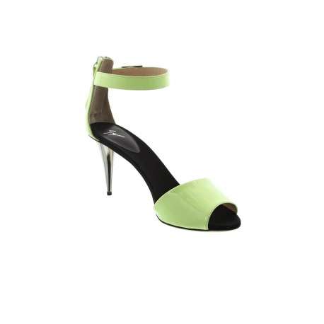 Sandale femme vert anis
