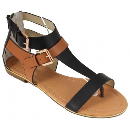 Sandale noir femme pas cher