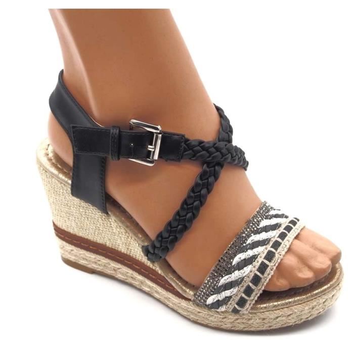 Chaussure femme talon compensé
