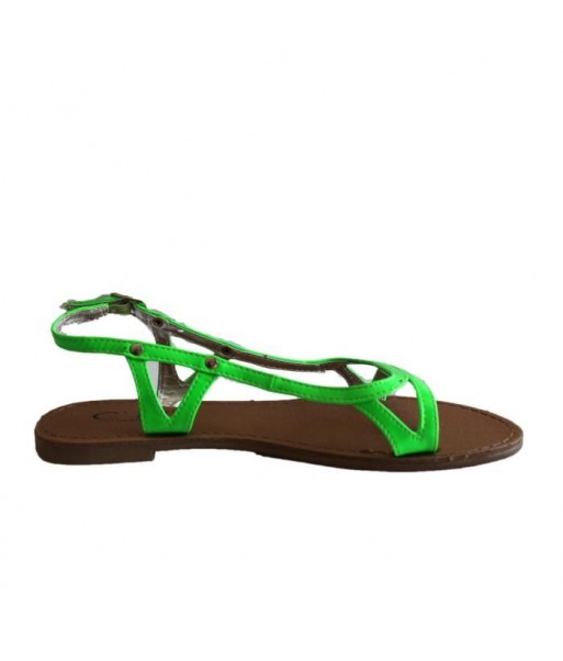 Tong femme fluo
