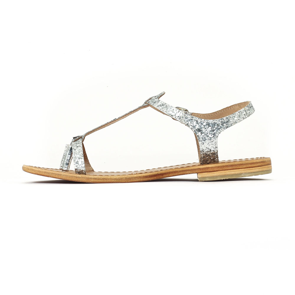 Sandale femme argent
