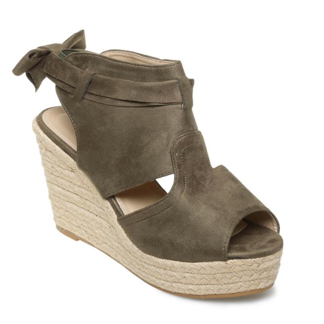 Chaussure compensé kaki