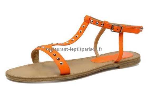 Sandale femme fluo