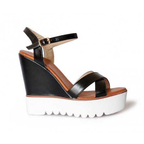 Sandale femme a talon compense