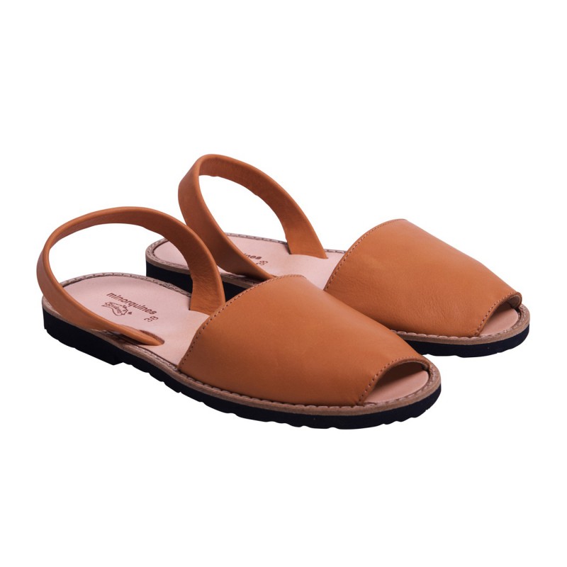 Sandale femme cuir naturel