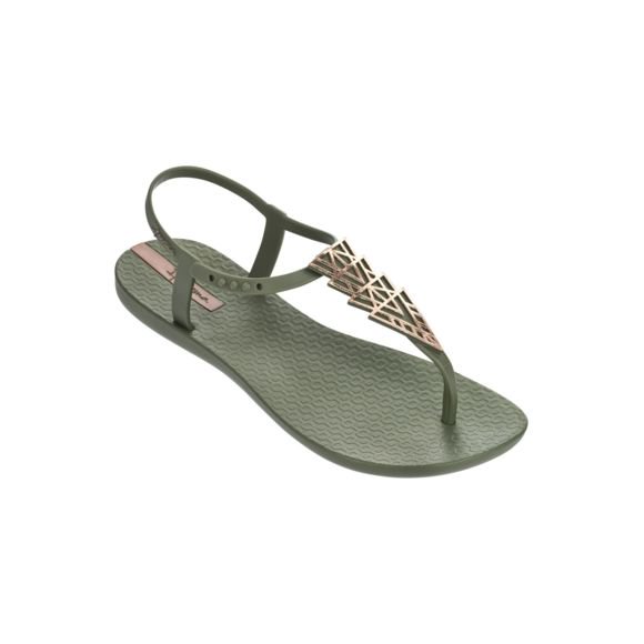 Tong femme kaki