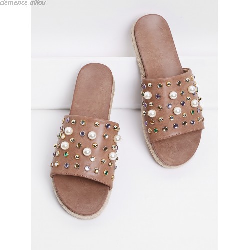 Sandale femme perle