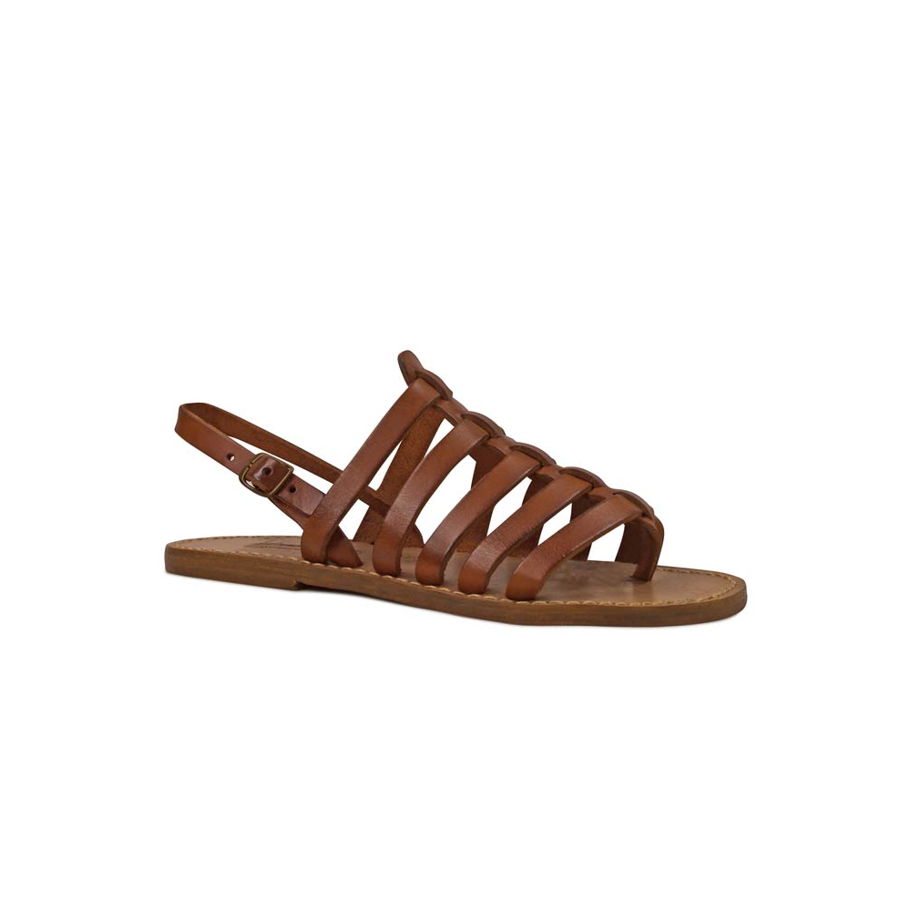 Tong en cuir femme pas cher