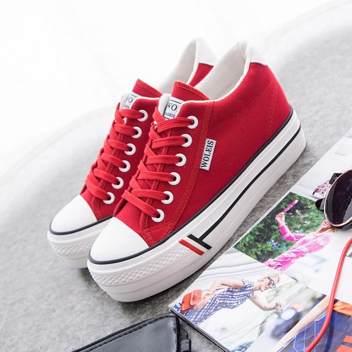 Sneakers femme talon caché