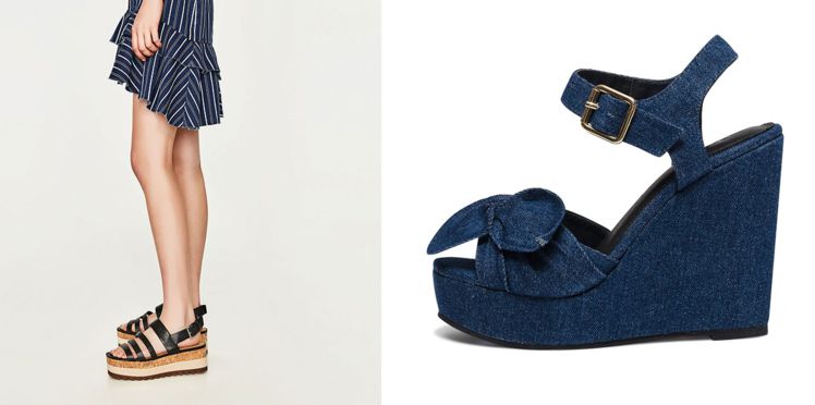 Chaussure a talon compense ete