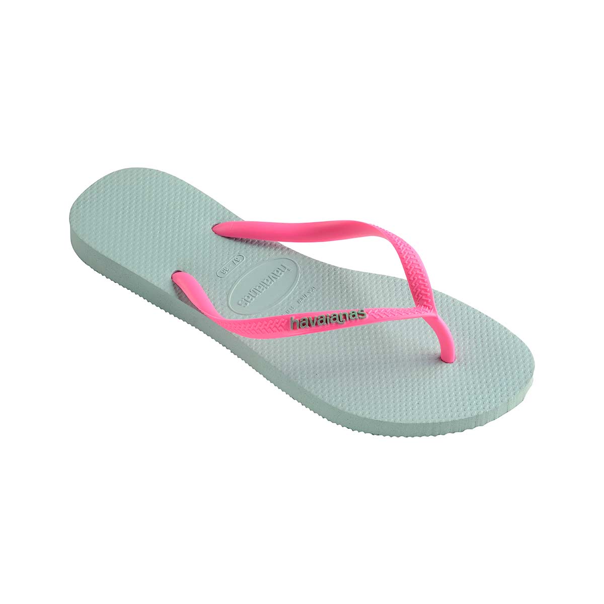 Tong femme rose fluo