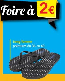 Tong femme avec perle
