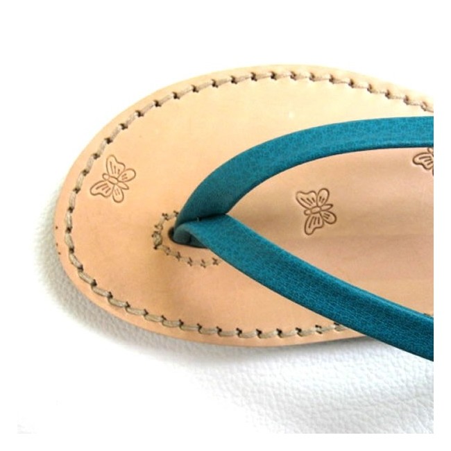 Tongs cuir femme artisanales
