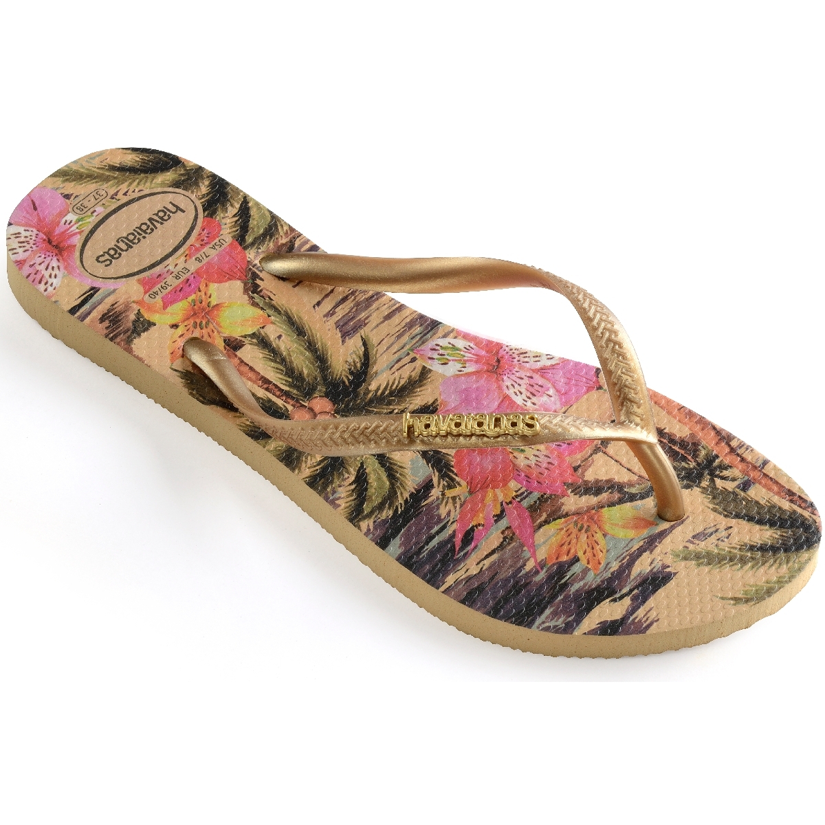 Tong havaianas femme or
