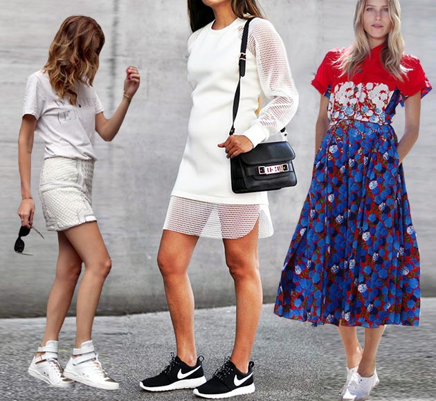 Sneakers with dress