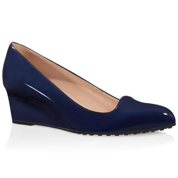 Chaussure compensee bleu femme