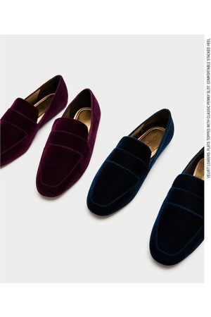 Mocassin femme velours